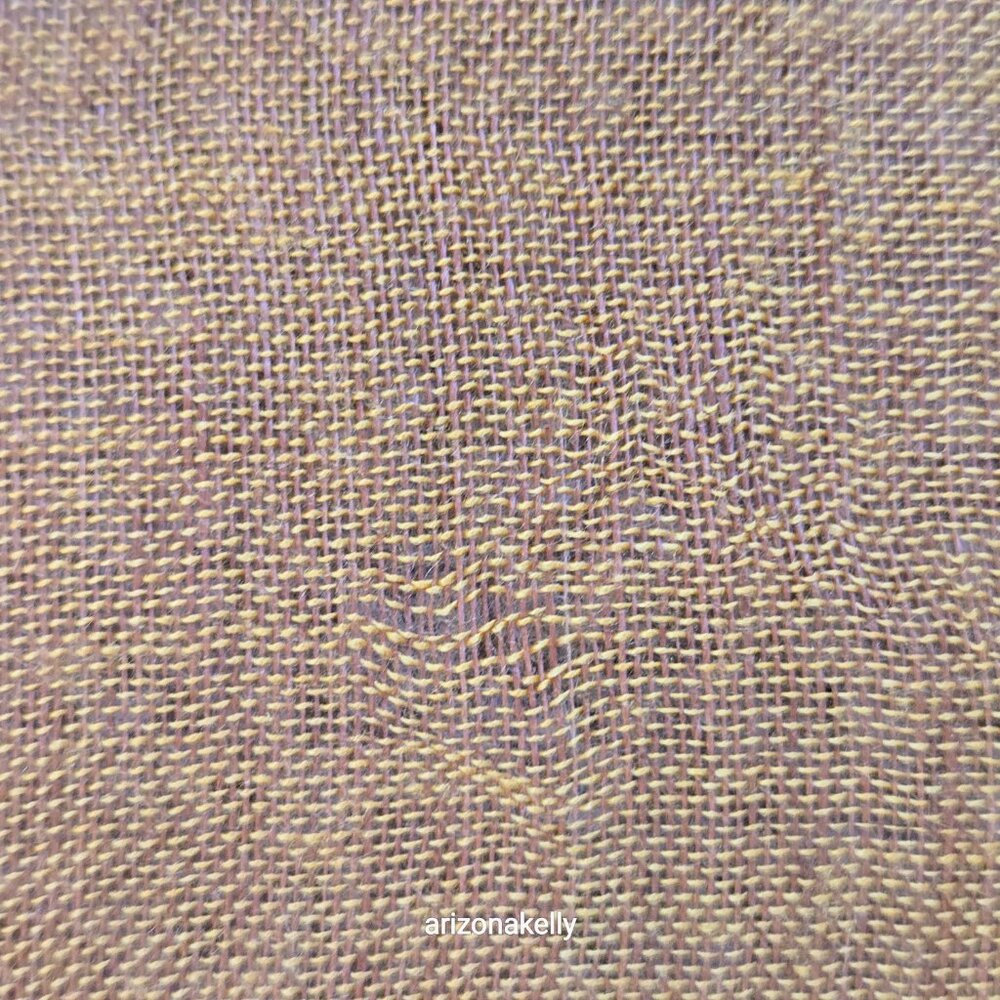 Mila Schon Linen Scarf Yellow Green Brown Earth Tones - Picture 8 of 14